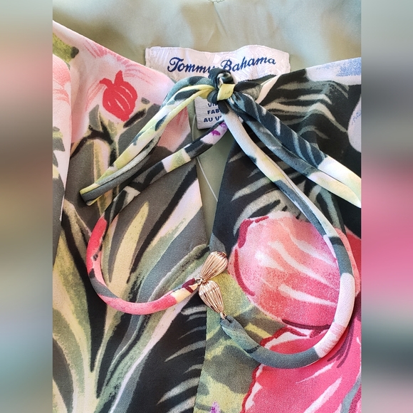 Tommy Bahama tropical floral strappy dress, size L - NEW - Picture 4 of 9